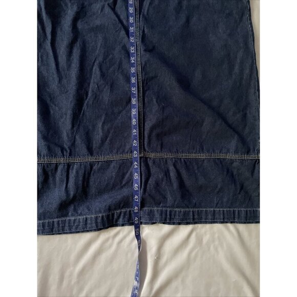 Basic Editions Womens Denim Sleeveless Jumper Dress M Medium Blue Cotton - Picture 9 of 10